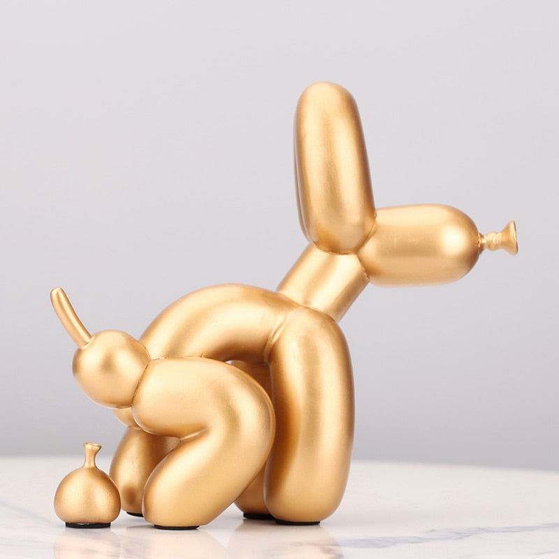 Pooping Balloon Dog Statue