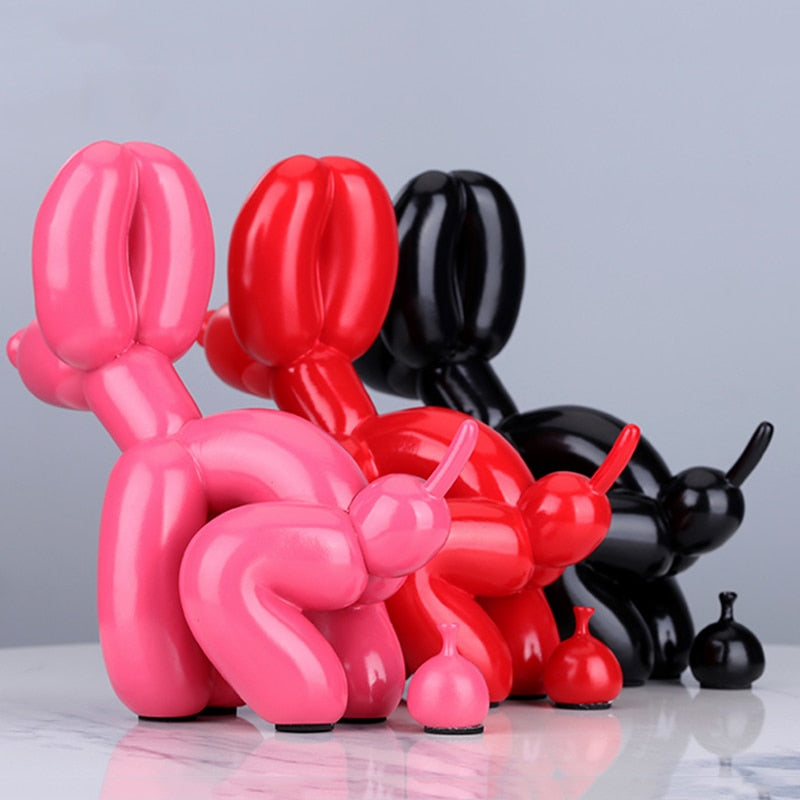 Pooping Balloon Dog Statue
