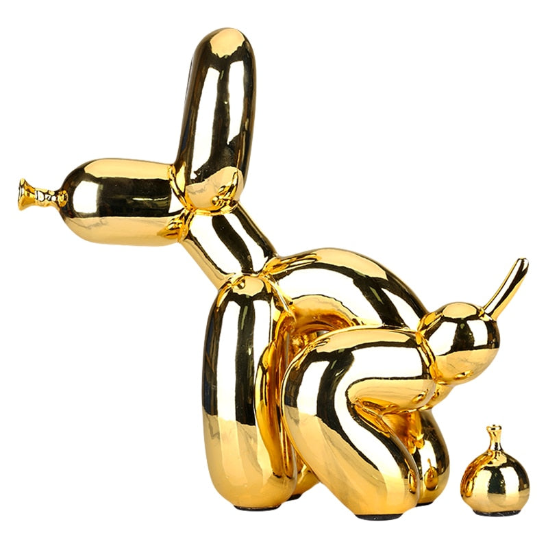 Pooping Balloon Dog Statue