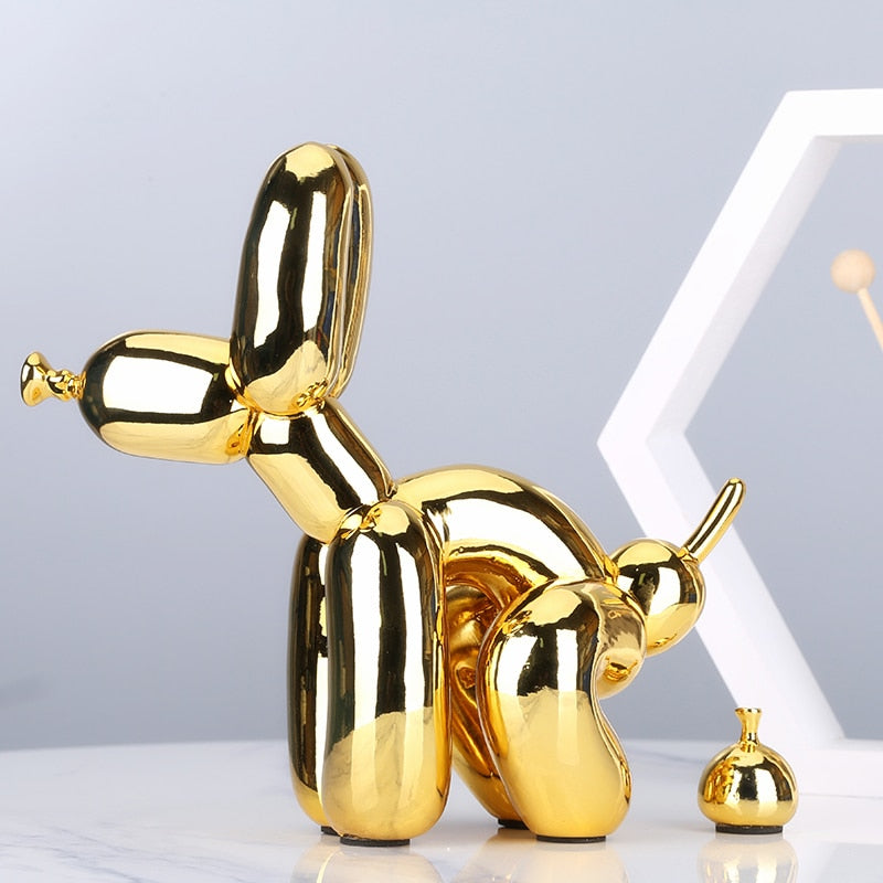 Pooping Balloon Dog Statue