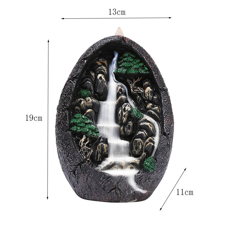 Mountain River Waterfall Incense Burner
