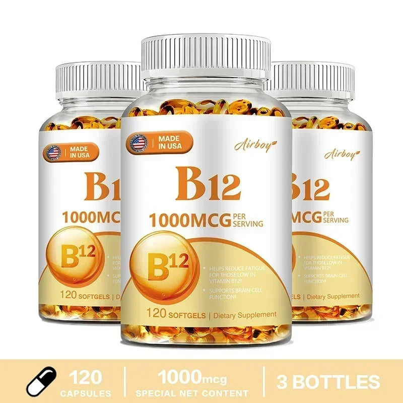 Vitamin B12 - Supports Energy, Metabolism, Relieve Fatigue, Heart Health, Improve Sleep Health
