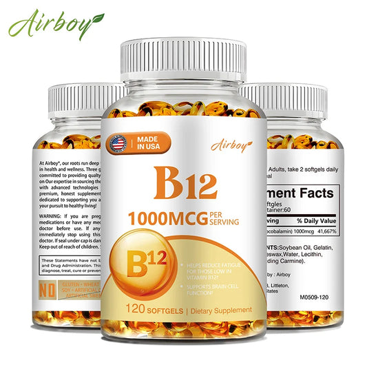Vitamin B12 - Supports Energy, Metabolism, Relieve Fatigue, Heart Health, Improve Sleep Health