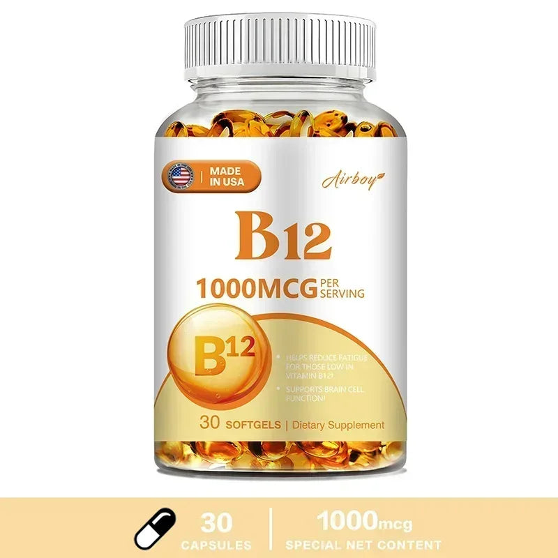 Vitamin B12 - Supports Energy, Metabolism, Relieve Fatigue, Heart Health, Improve Sleep Health