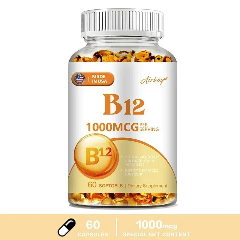 Vitamin B12 - Supports Energy, Metabolism, Relieve Fatigue, Heart Health, Improve Sleep Health